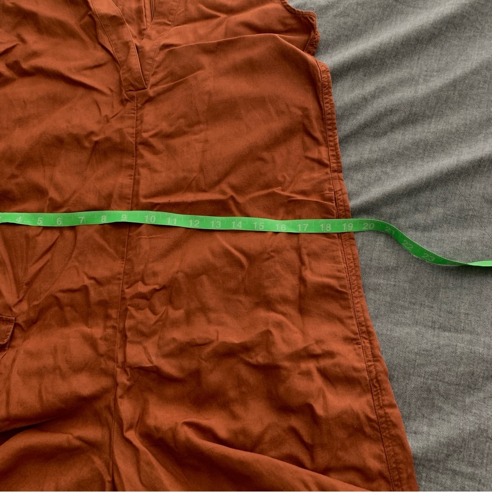 COS Terracotta Sleeveless V-Neck Wide-Leg Jumpsuit - Picture 7 of 8